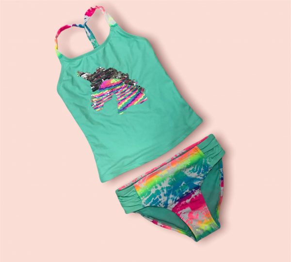 Traje de baño 2 piezas unicornio - Talla7/8 - So