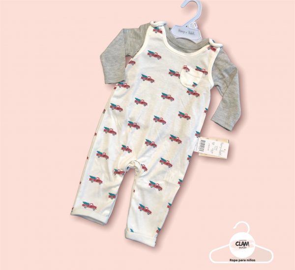 Conjunto de overol y playera - Talla 12 a 18 meses - Harry & Violet