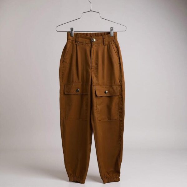 Pantalón cargo café - Talla 2 - Bershka