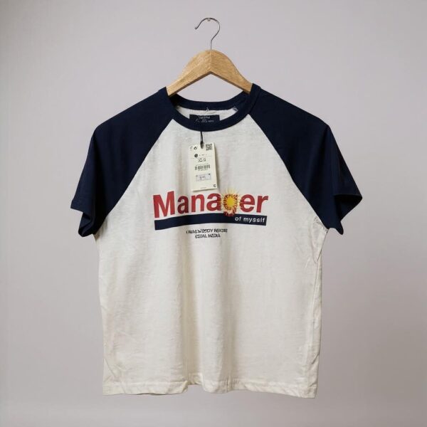 Playera Manager of My Self - Talla XS - Bershka