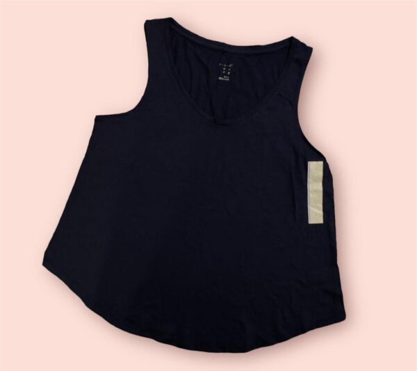 Blusa sin mangas color negro - Talla S - A new day
