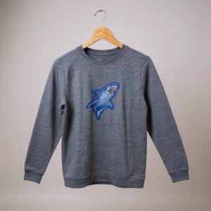 Playera manga larga gris Shark- Talla 12/14 - Cat & Jack