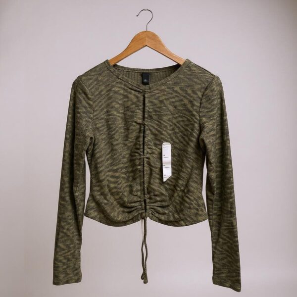 Crop top manga larga color verde- Talla S - Wild Fable