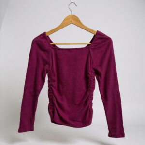 Crop top manga larga color fucsia- Talla 10/12 - Art Class