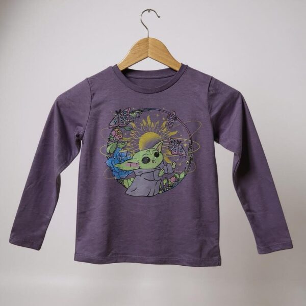 Blusa manga larga Baby Yoda lila-  Talla 6 – Star Wars