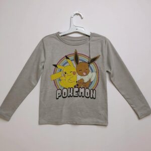 Blusa manga larga,  color gris - Talla 4/5 – Pokémon