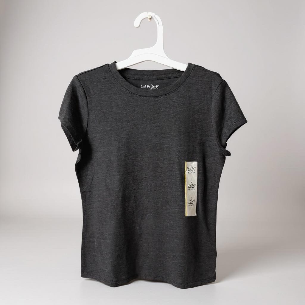 Blusa manga corta gris oscuro - Talla 6/7 – Cat & Jack