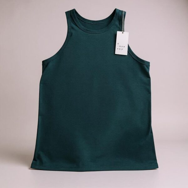 Blusa sin mangas verde olivo  - Talla S - A new Day