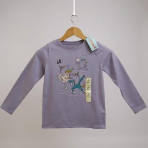 Blusa manga larga lila diseño de unicornios bailando - Cat & Jack - Talla 6