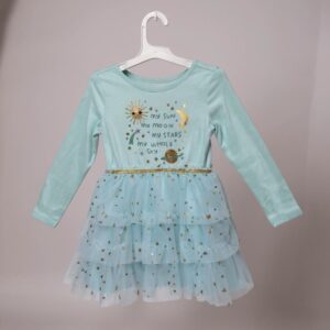 Vestido celeste con estrellas doradas - Talla 4T - Cat & Jack